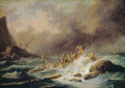 Een schipbreuk door Claude Joseph Vernet